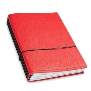 Rood leren notitieboek